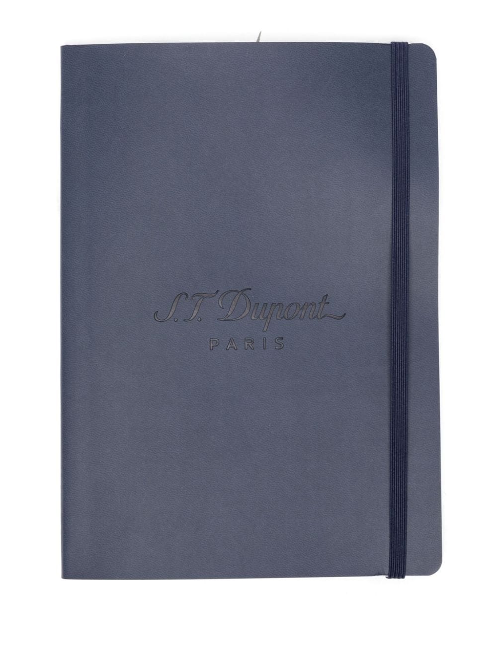 Shop St Dupont Logo-debossed Writing Notebook In Blue