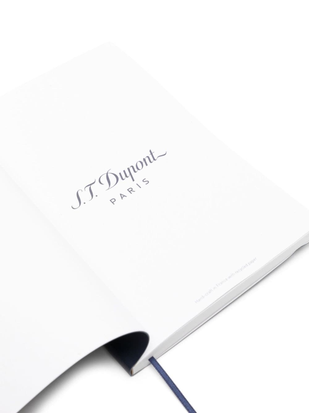 Shop St Dupont Logo-debossed Writing Notebook In Blue