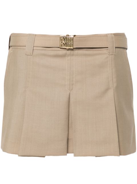 Miu Miu pleat mini skirt Women