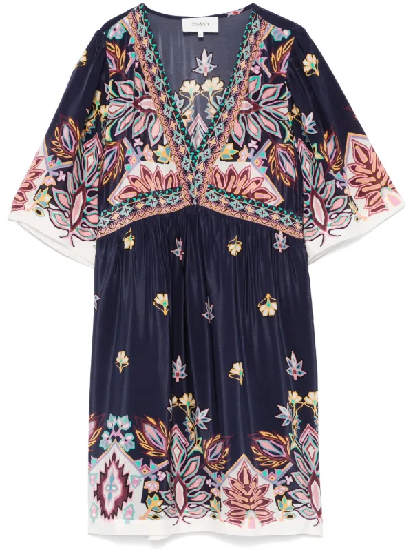 Newest BA&SH Navy Floral Dress