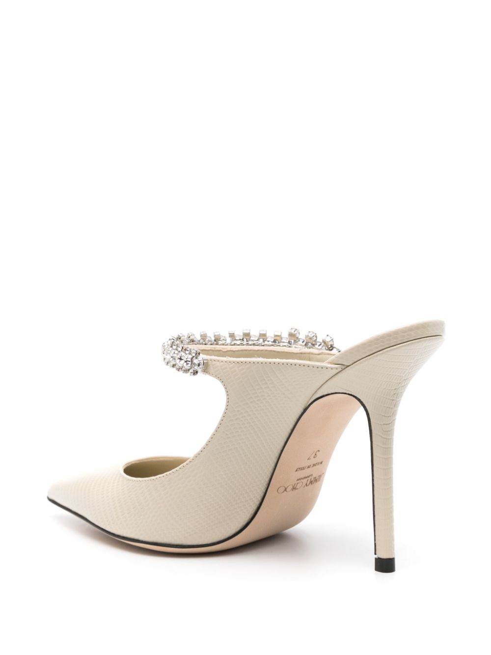 Shop Jimmy Choo 100mm Bing Mules In Neutrals