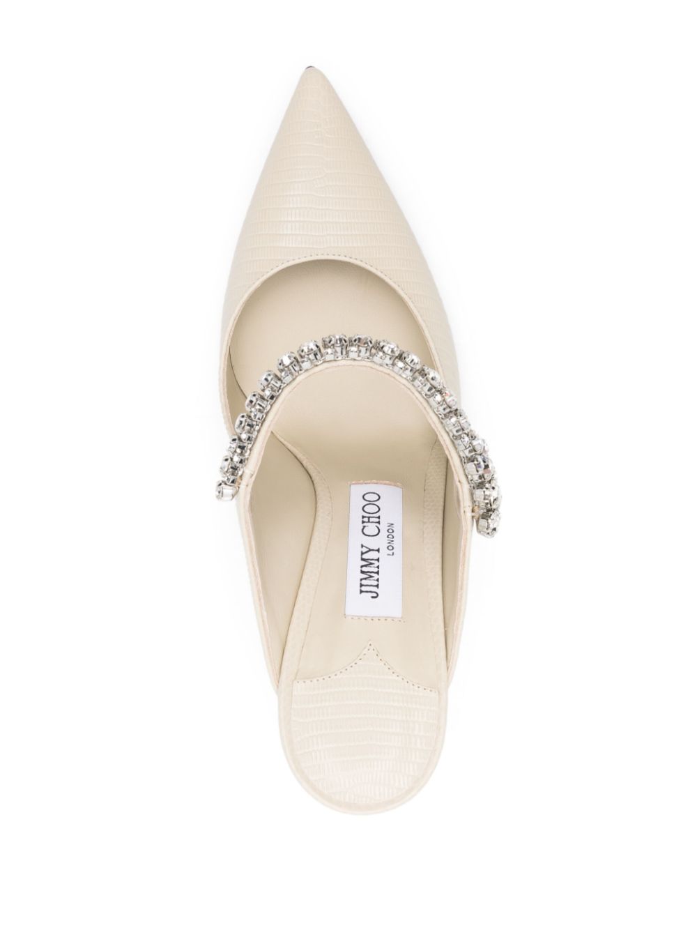 Shop Jimmy Choo 100mm Bing Mules In Neutrals