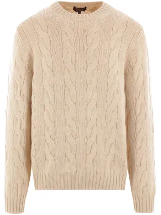 Loro Piana cable knit Cashmere Jumper Neutrals FARFETCH AE