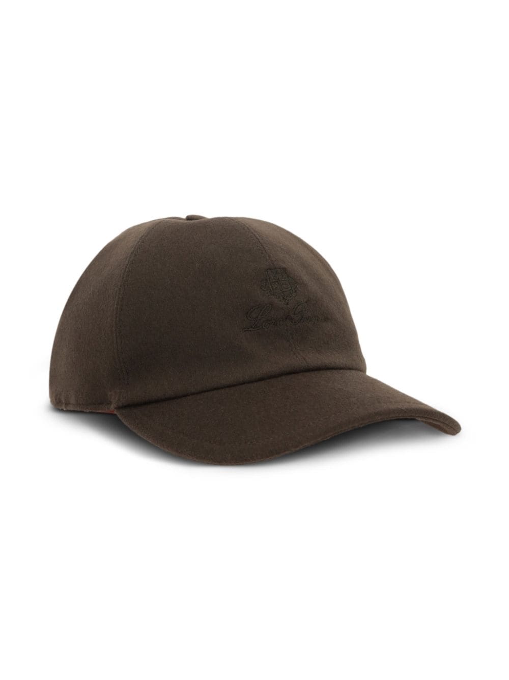 Loro Piana logo-embroidered cashmere baseball cap - Groen