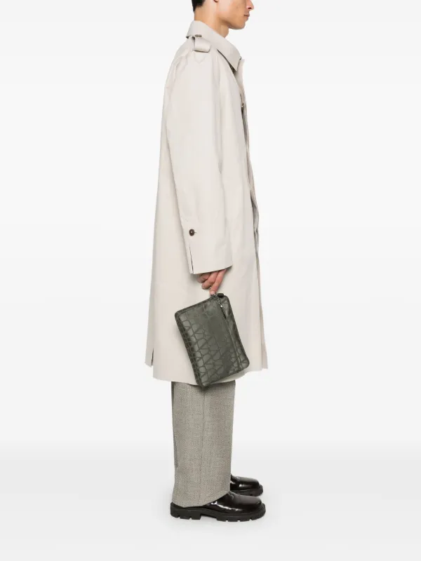 美品　グリーン ロゴ クラッチバッグ　ヴァレンティノ Valentino Garavani Vロゴ クラッチバッグ | グリーン | FARFETCH JP