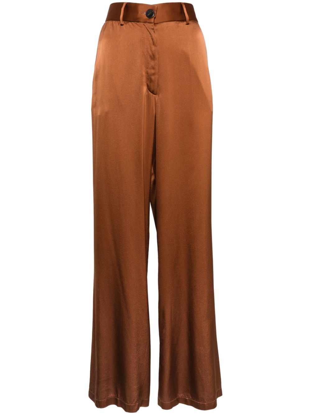 Forte Forte Heavy silk trousers - Brown