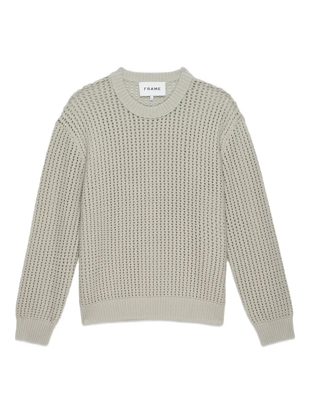 FRAME open-knit crew-neck sweater | Grey | Image 1