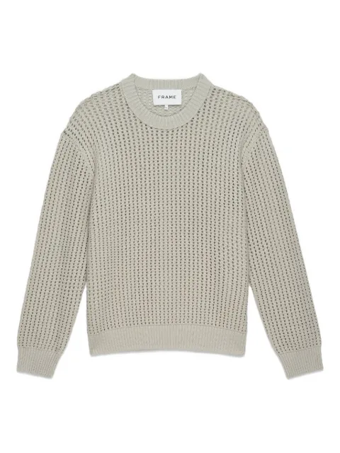 FRAME open-knit crew-neck sweater
