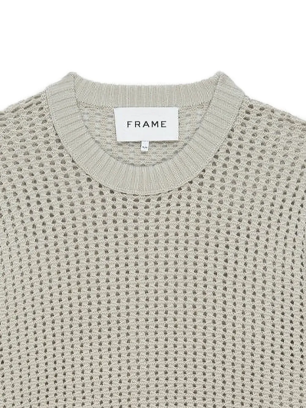 FRAME open-knit crew-neck sweater - Grijs