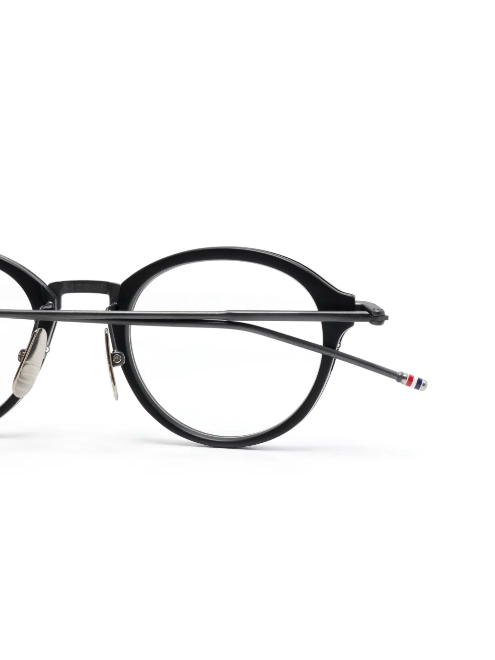 Thom Browne Eyewear Bril met rond montuur Grijs