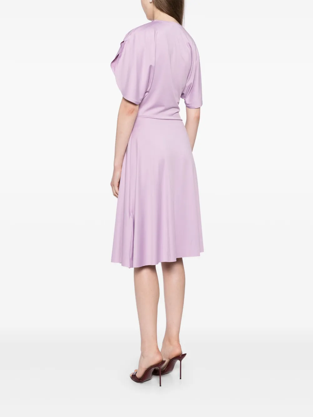Victoria Beckham Gesmockte jurk Paars