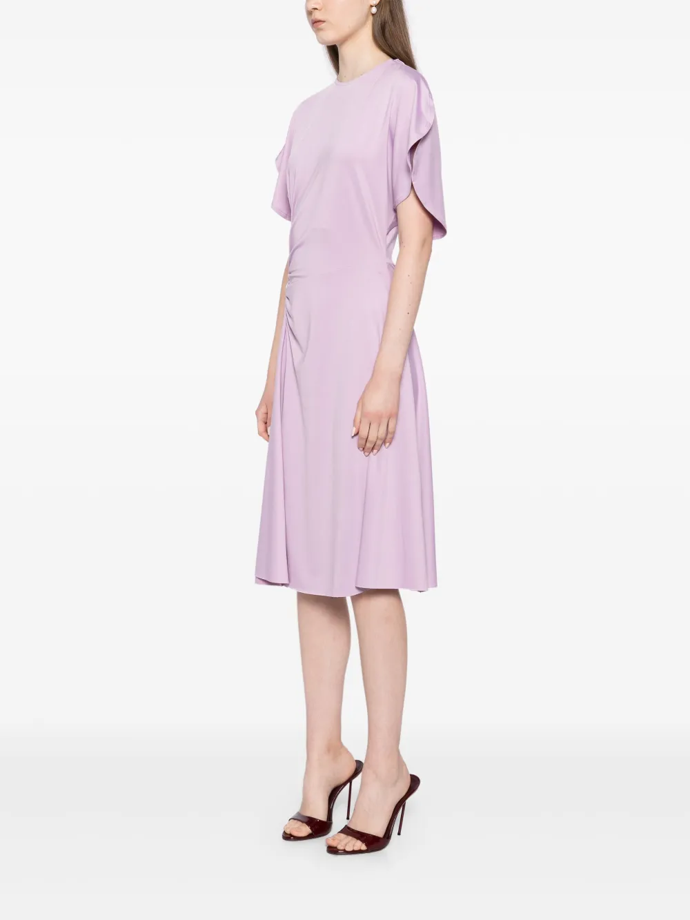 Victoria Beckham Gesmockte jurk Paars
