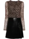 alice + olivia Chara mini dress - Brown