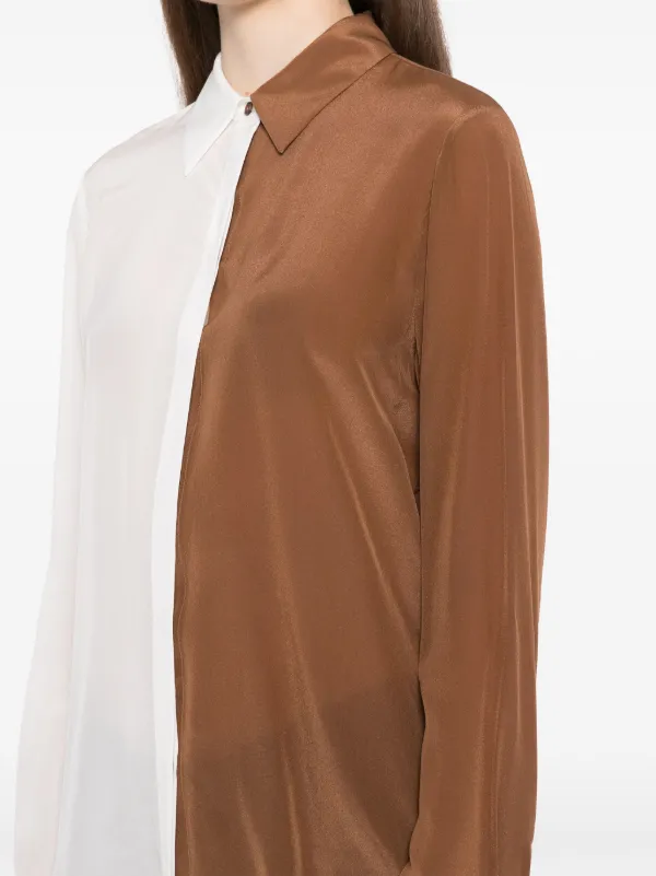 Alice + Olivia Willa Color Block Shirt | White | FARFETCH JO