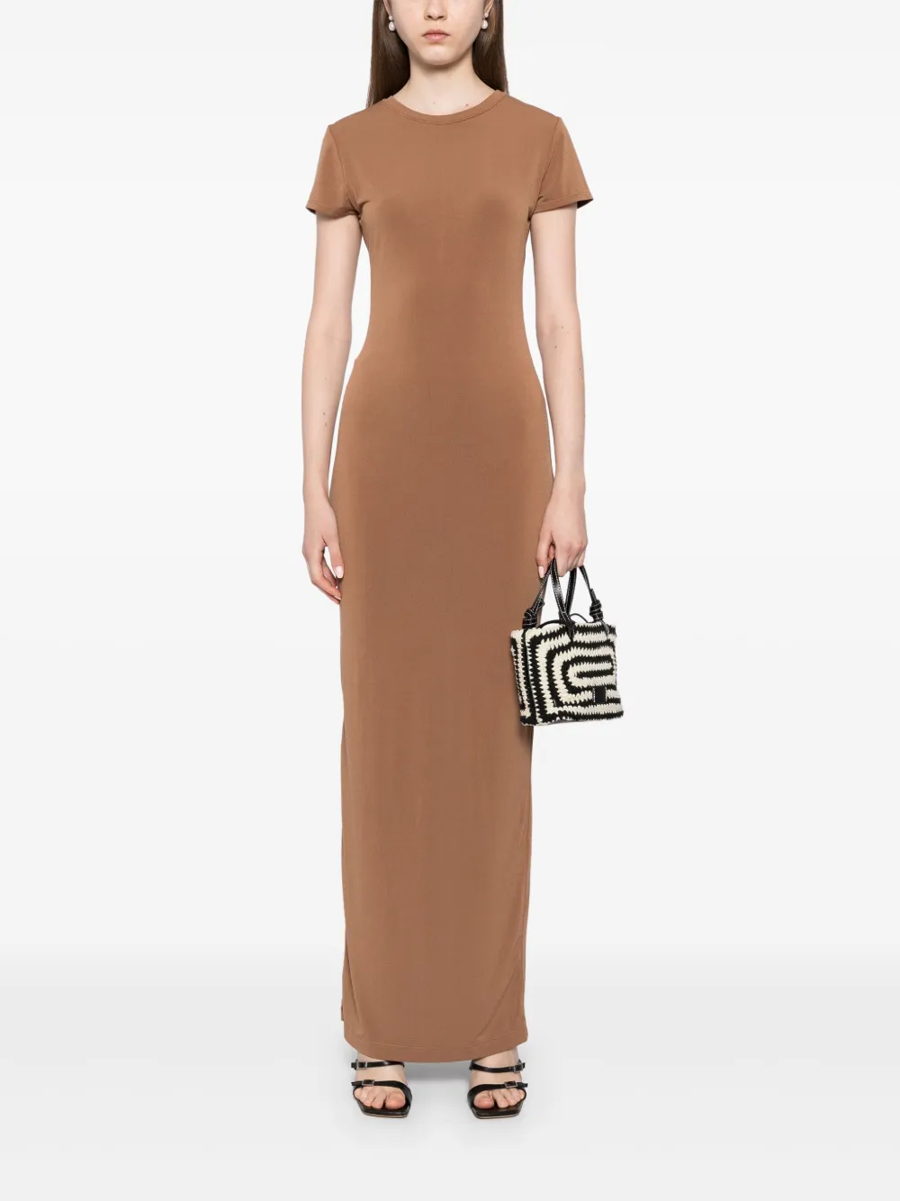 Alice + olivia Jurk met kapmouwen - Bruin