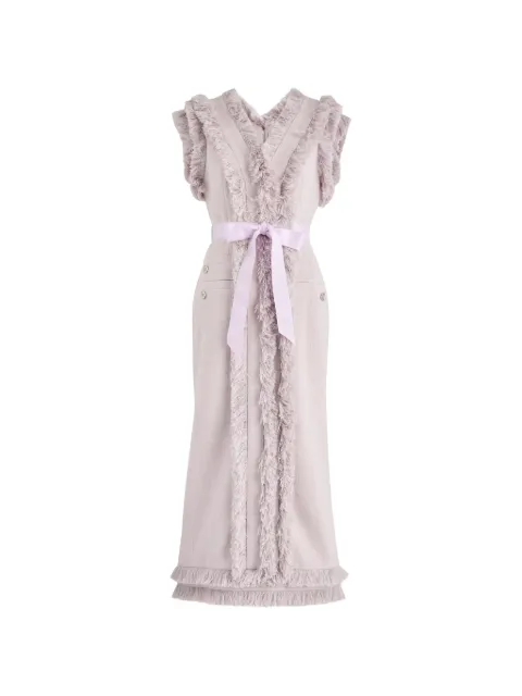 Huishan Zhang Arlo tweed midi dress