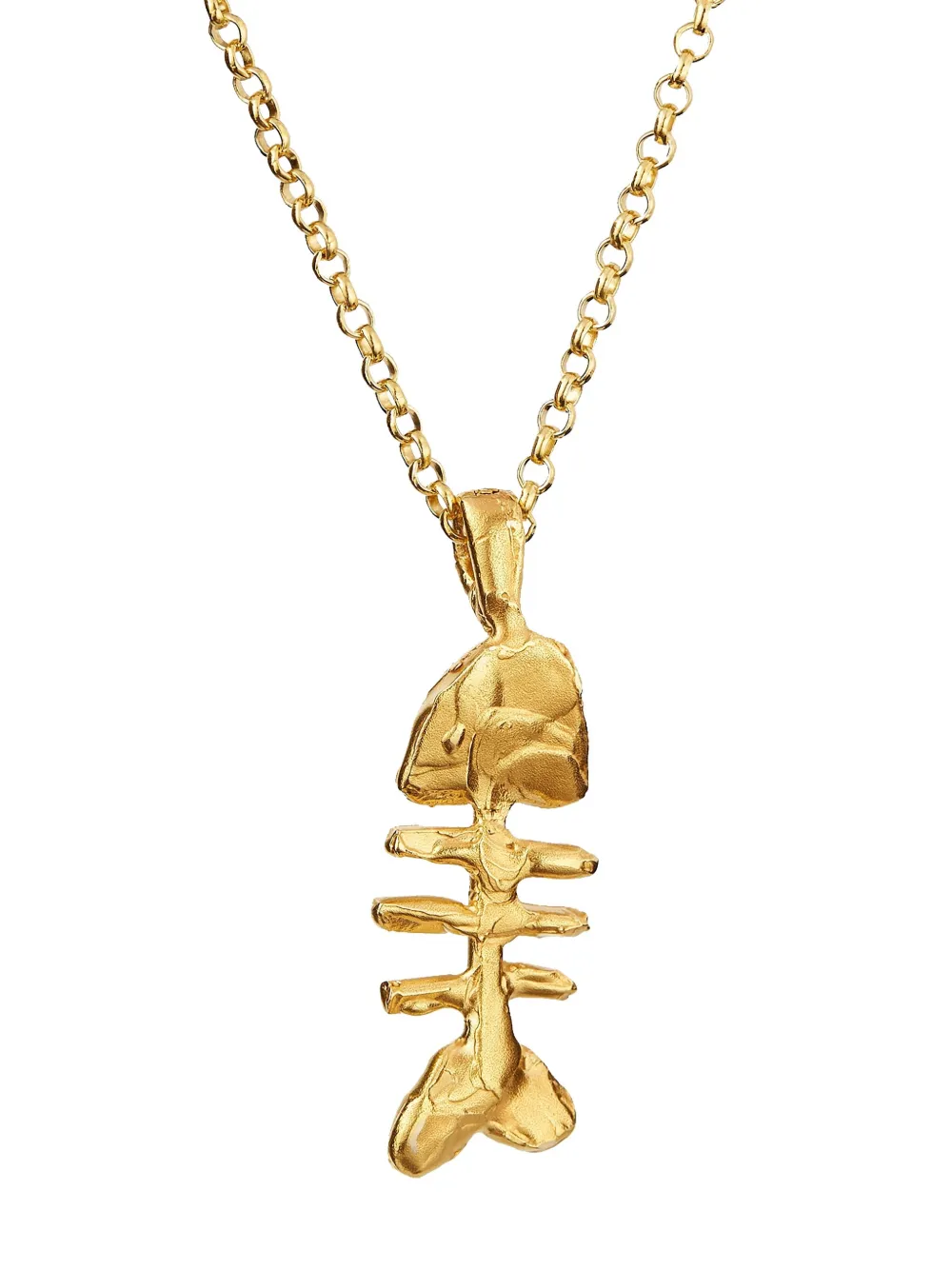 Alighieri The Silhouette Of Summer Fishbone Chain Necklace In Gold