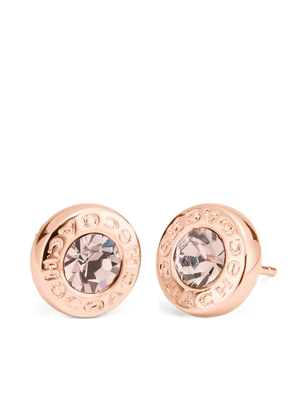 Coach Open Circle Stone Ohrstecker - Rosa