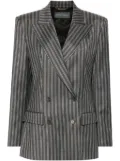 Alberta Ferretti flannel double-breasted blazer - Grey