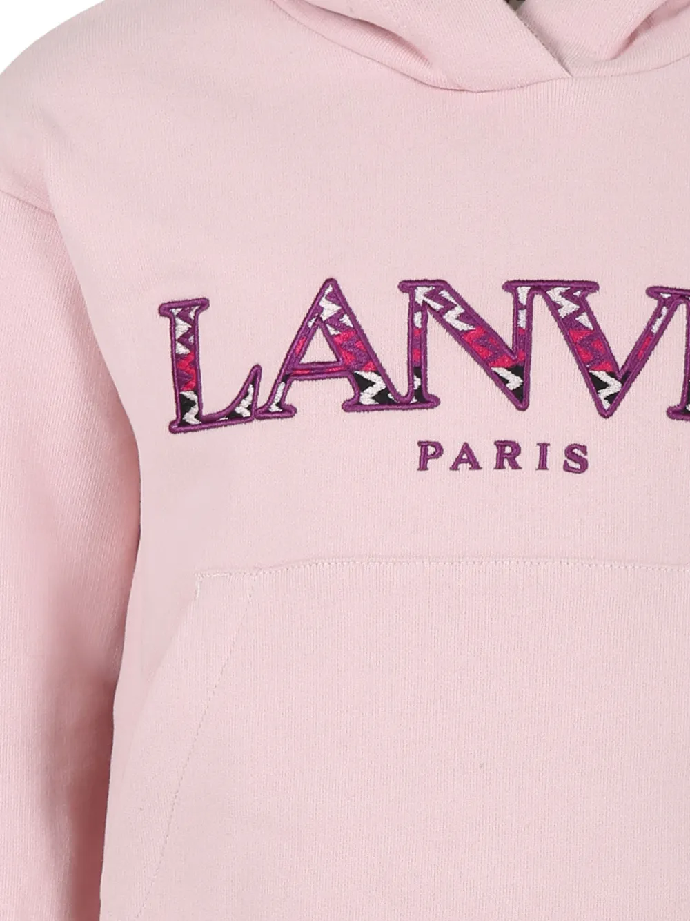Shop Lanvin Enfant Hooded Sweatshirt In Pink
