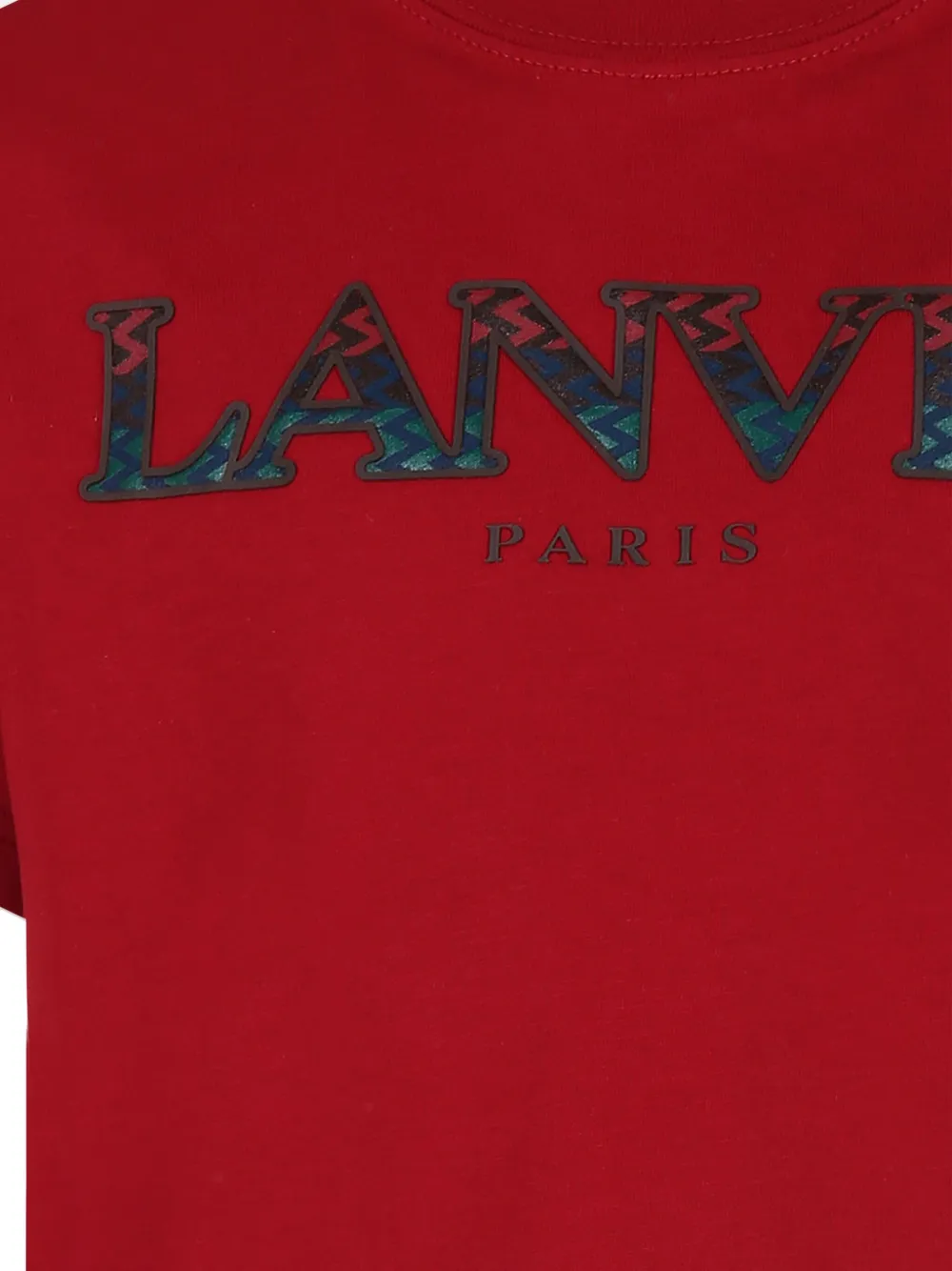 LANVIN ENFANT LOGO-EMBROIDERED CREW-NECK T-SHIRT