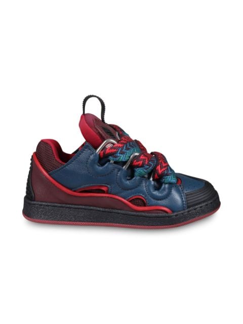 Lanvin Enfant baskets Curb en cuir