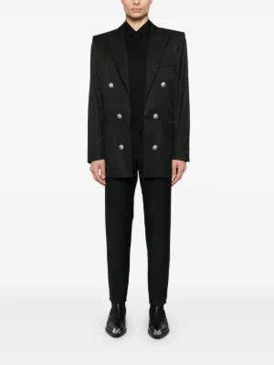 バルマン✖️コラボ　限定版　ジャケット　ブレザー　新品タグ付き　高級感　36 BALMAIN ＆ H&M バルマン 限定コラボ 牛革 シボ ラムレザー