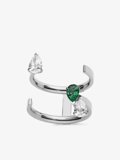 Repossi anillo Serti sur Vide en oro blanco de 18kt con diamante