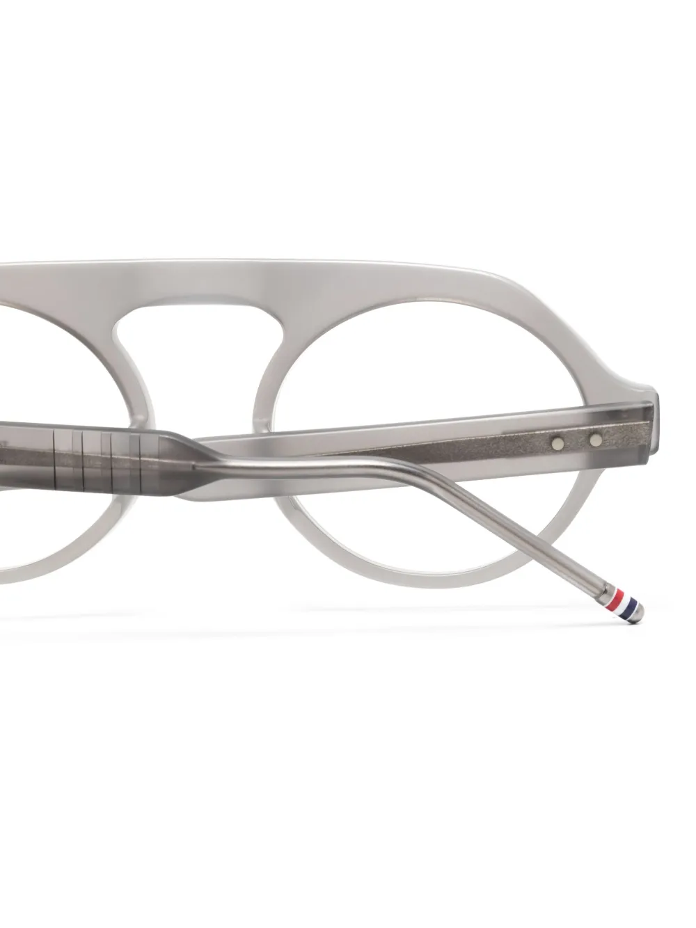 Thom Browne Eyewear Bril met 4 strepen Grijs