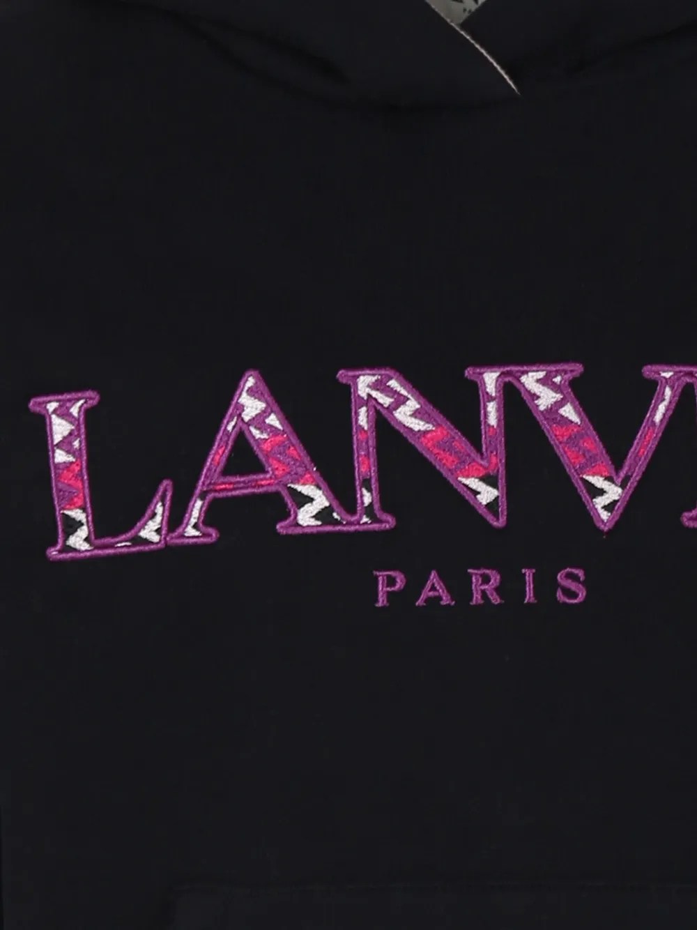 Shop Lanvin Enfant Hooded Sweatshirt Dress In Black