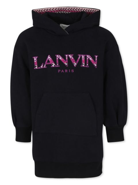 Lanvin Enfant sweatshirtkjole med hætte