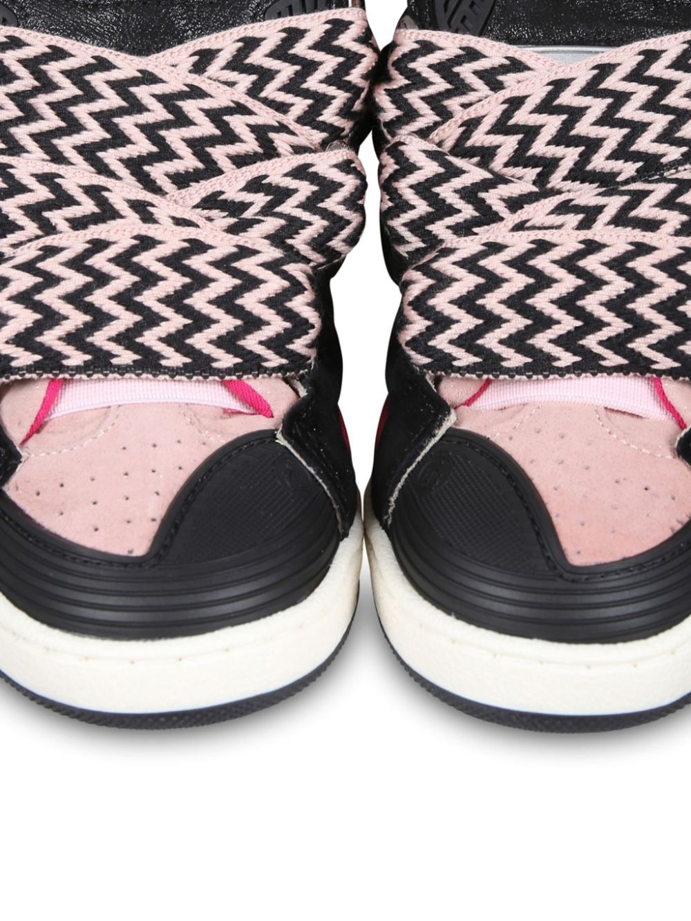 LANVIN ENFANT ZIGZAG-PRINT SNEAKERS 