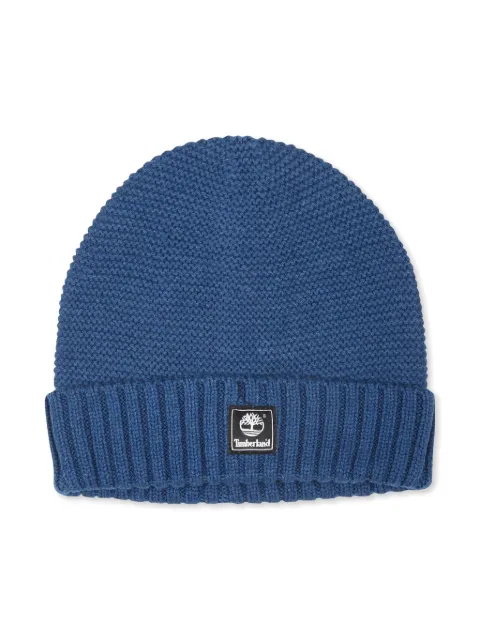Timberland Kids gorro tejido con parche del logo