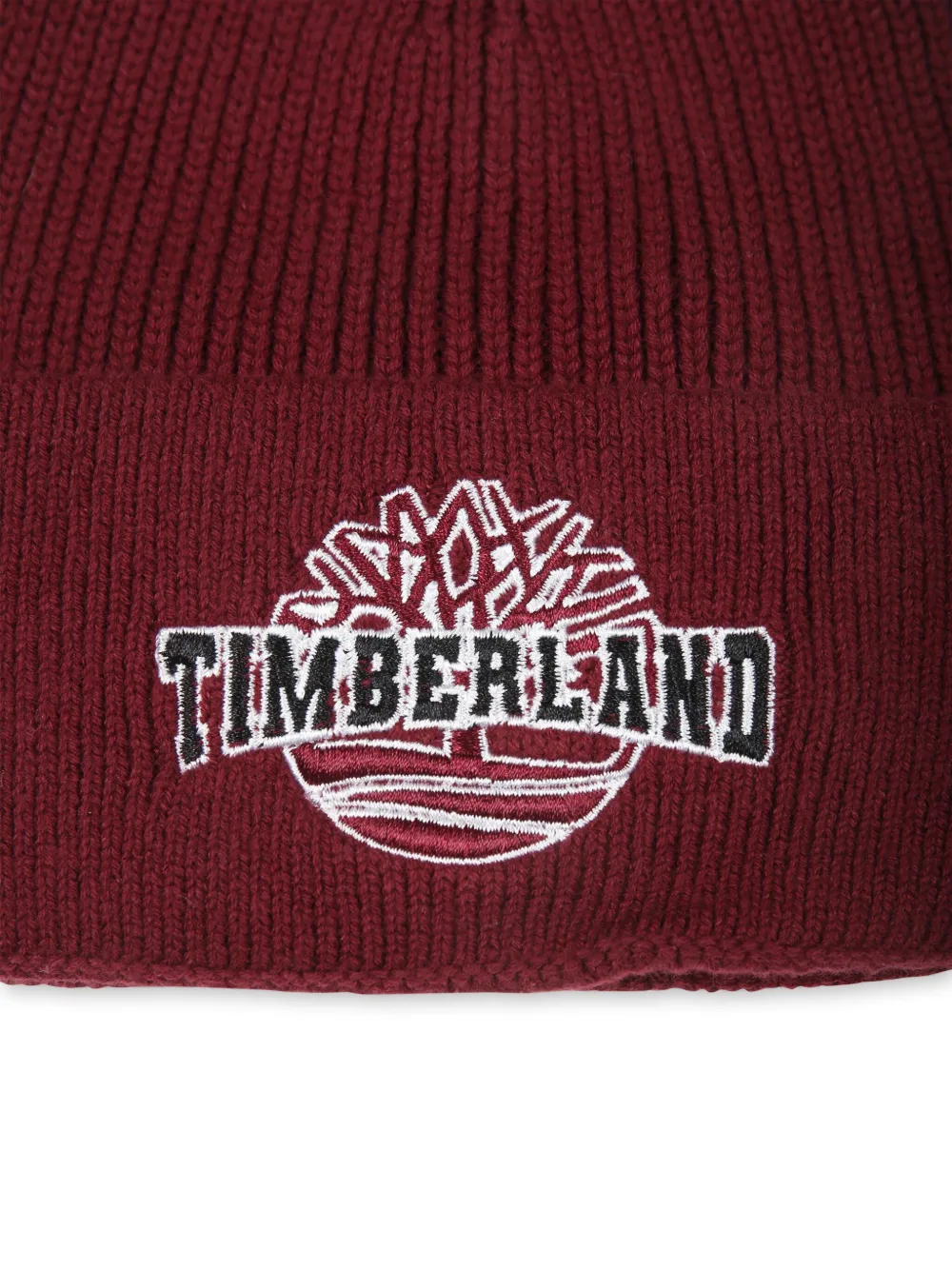 Timberland Logo-embroidered Beanie Hat In Red