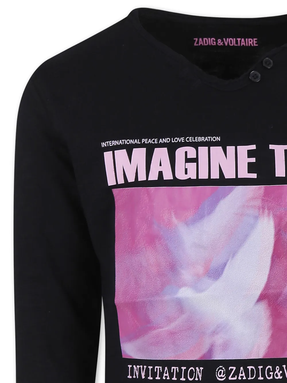Zadig & Voltaire Kids T-shirt met grafische print Zwart