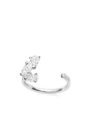 Repossi Serti Sur Vide ダイヤモンド ピアス 18Kホワイトゴールド