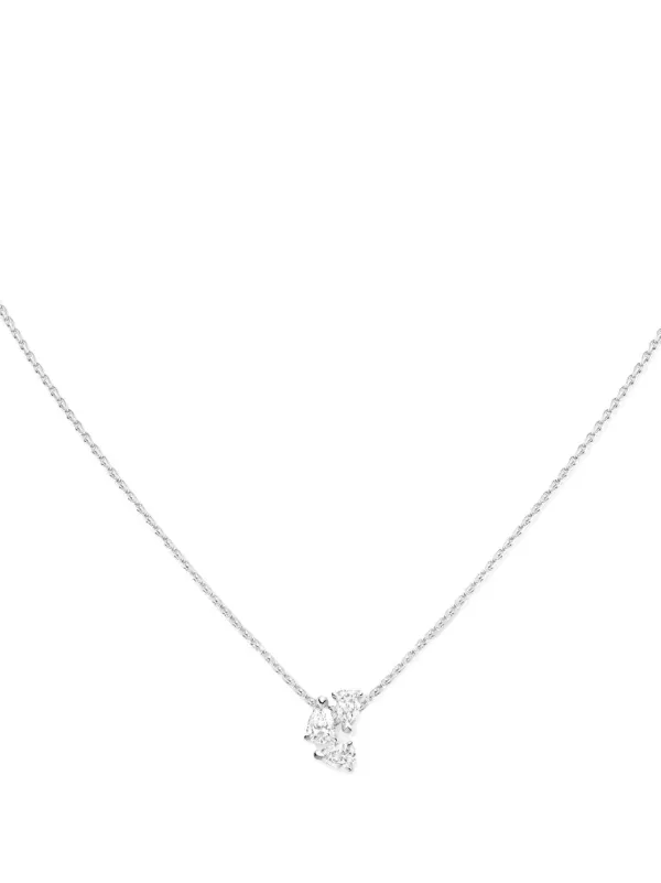 Repossi 18kt White Gold Serti Sur Vide Diamond Necklace in Silver