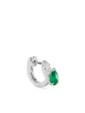 Repossi 18kt white gold Serti sur Vide diamond and emerald single earring