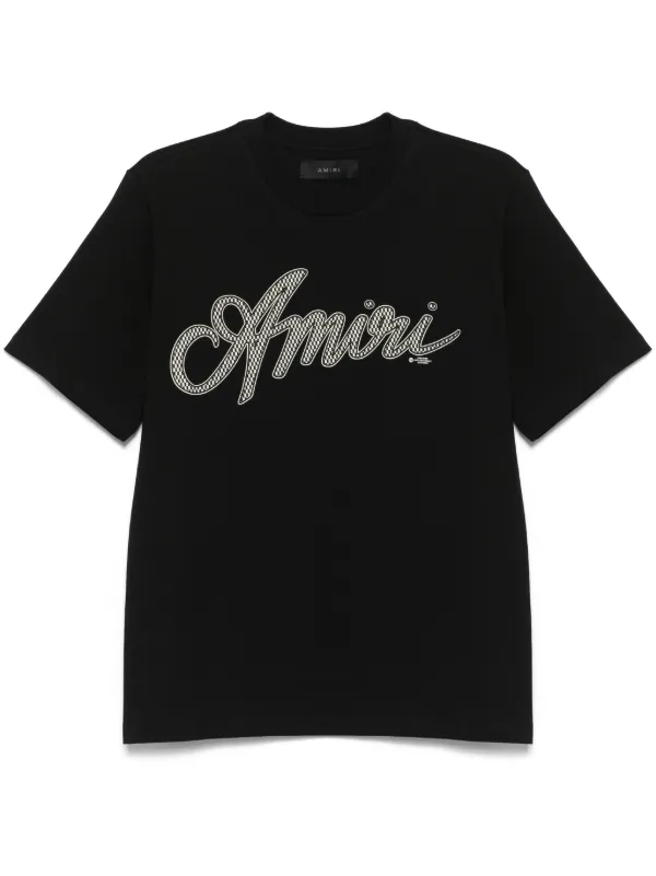 【関税込み】AMIRI ブラック 'Amiri' Script Tシャツ 24452361_57688332_600.jpg