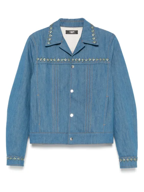 AMIRI crystal-embellished pleated jacket