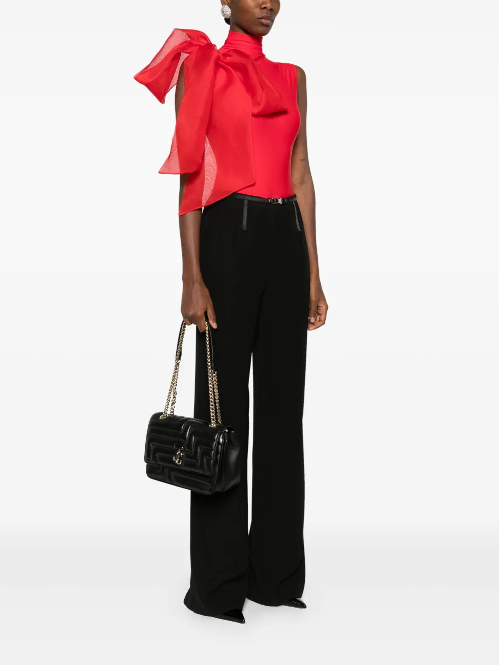 Jimmy Choo Avenue Soft schoudertas - Zwart