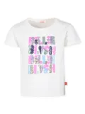 Billieblush sequin-embellished logo t-shirt - White