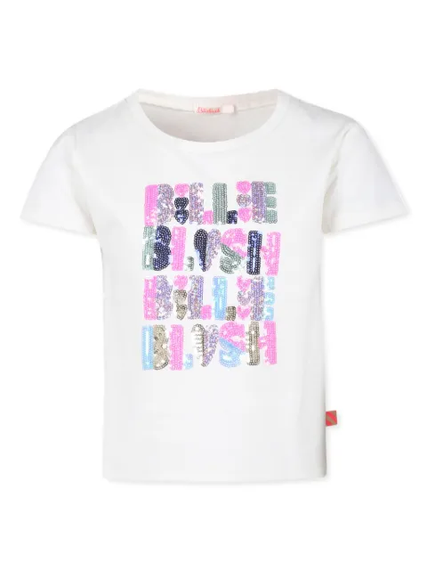 Billieblush sequin-embellished logo t-shirt
