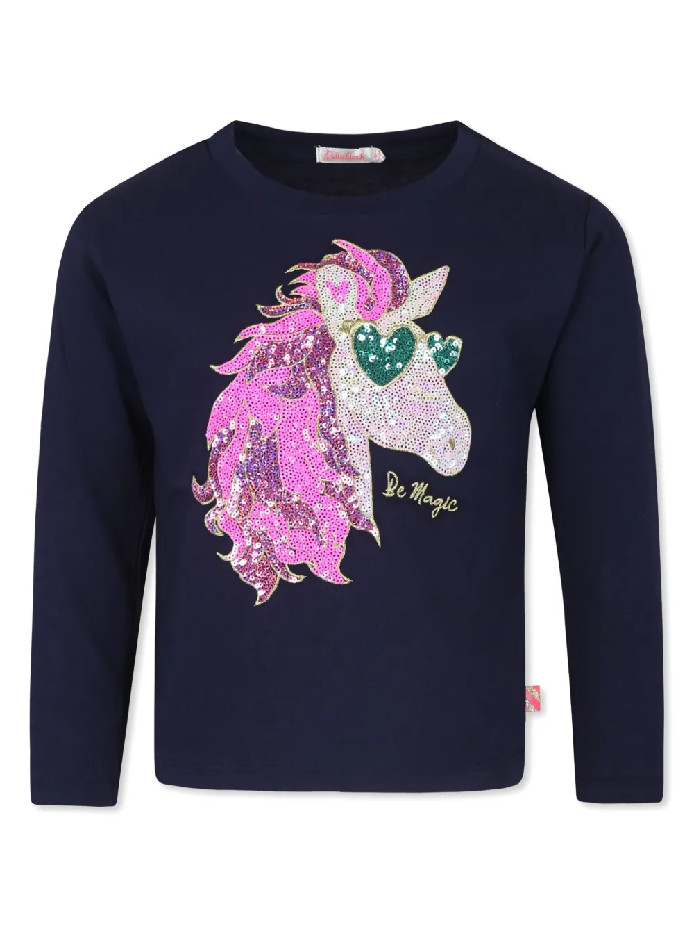 Billieblush T Shirt Mit Pailletten Blau FARFETCH DE