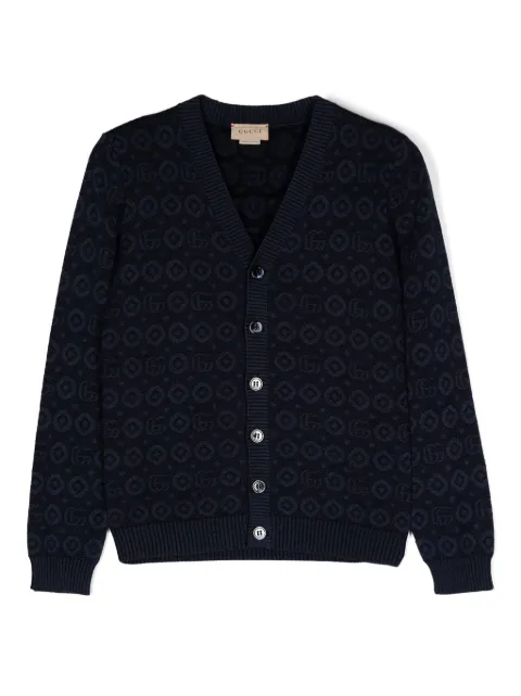 Gucci Kids logo-jacquard cardigan