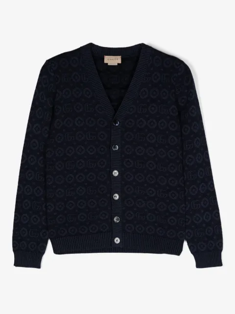 Gucci Kids logo-jacquard cardigan