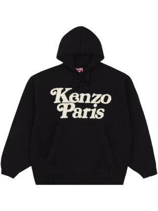 KENZO ブラック スウェット　パーカー KENZO (ケンゾー) タイガー刺繍 プルオーバー 長袖 スウェット