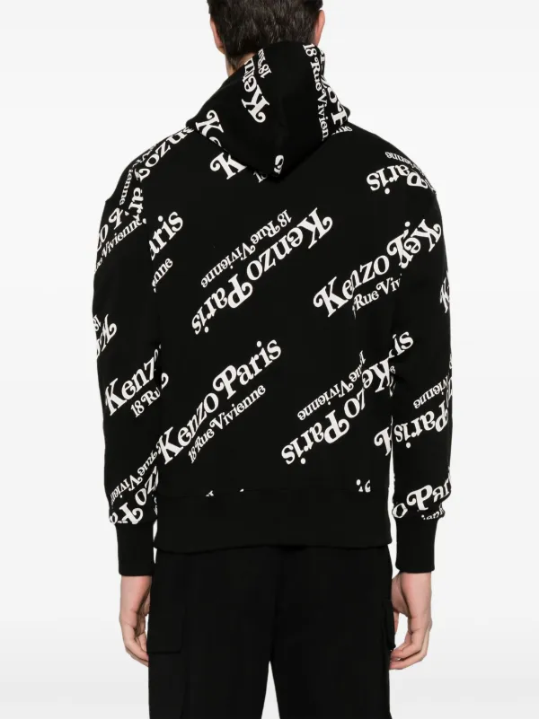 Kenzo x Verdy Printed Black Hoodie Black FARFETCH AE