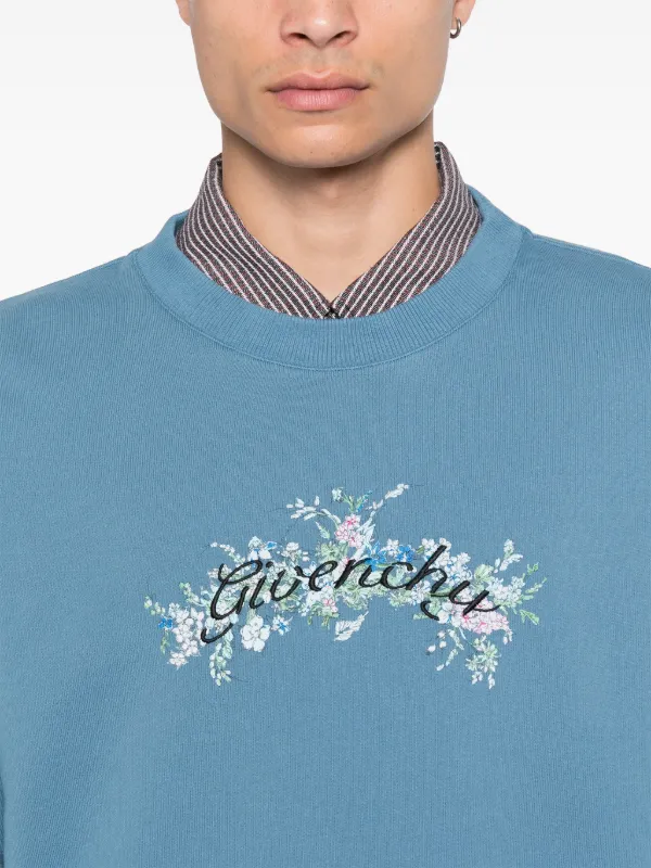 Givenchy logo embroidered Sweatshirt Blue FARFETCH AO