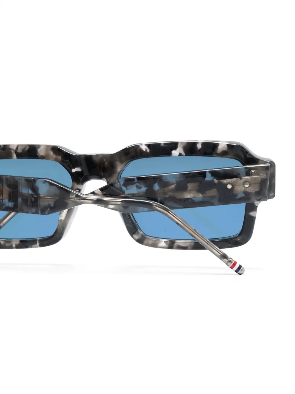 Thom Browne Eyewear Zonnebril met vierkant montuur Grijs